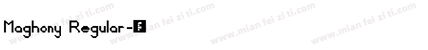 Maghony Regular字体转换